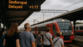 В Крыму сокращается число задержанных поездов