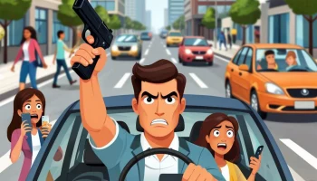 В Армавире водитель с игрушечным пистолетом устроил провокацию