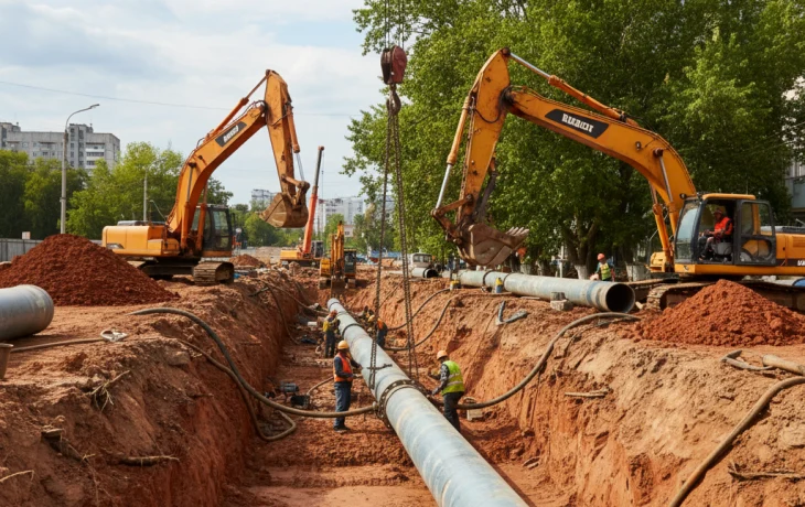 Работы по капремонту магистрального водовода в Горячем Ключе продолжаются