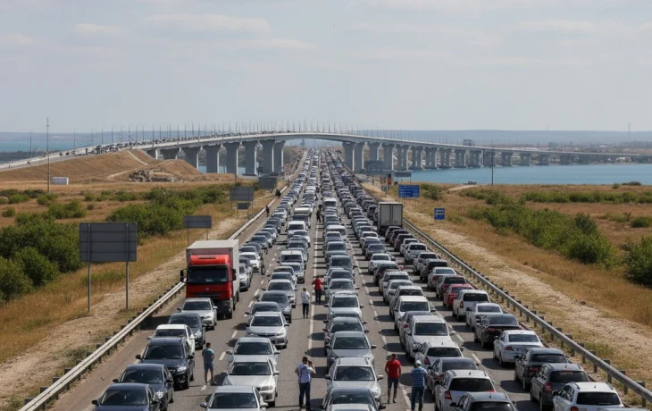 Какая обстановка на подъездах к Крымскому мосту