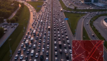 Дорожный тупик: район краснодарского аэропорта сковали многокилометровые пробки
