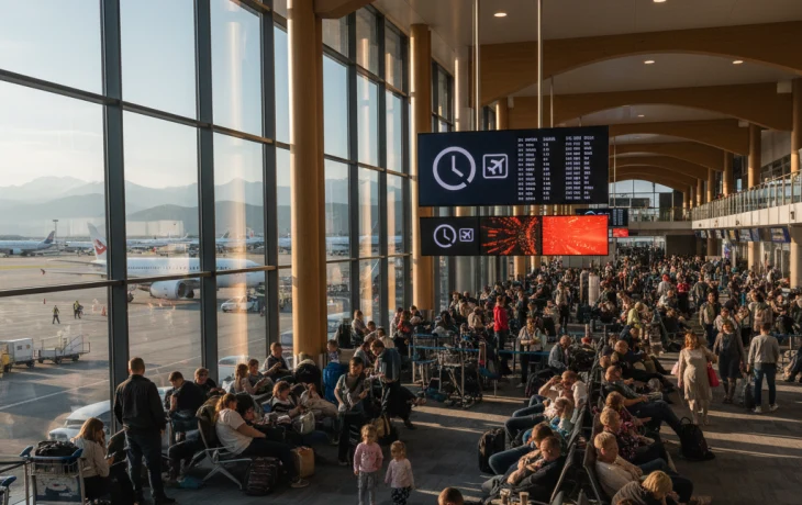 15 рейсов на вылет задерживаются в аэропорту Сочи