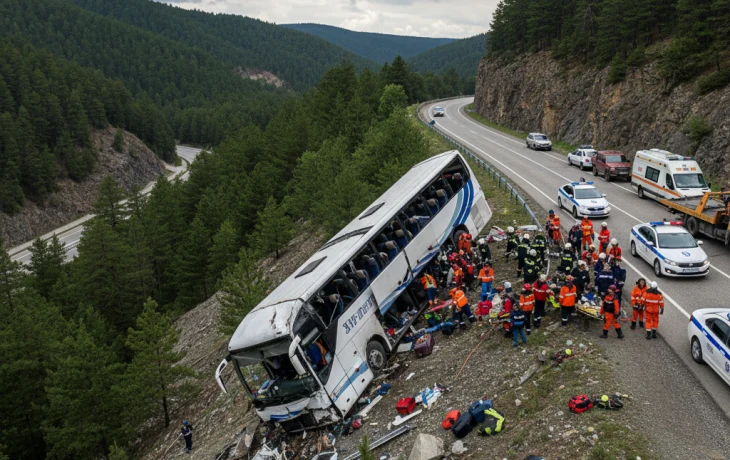 Экскурсионный автобус с детьми попал в ДТП в Краснодарском крае