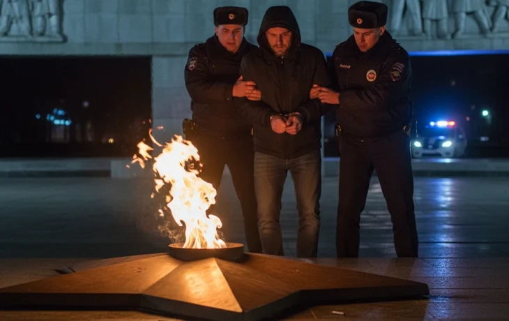 Прикурившего сигарету от Вечного огня на Кубани мужчину задержала полиция