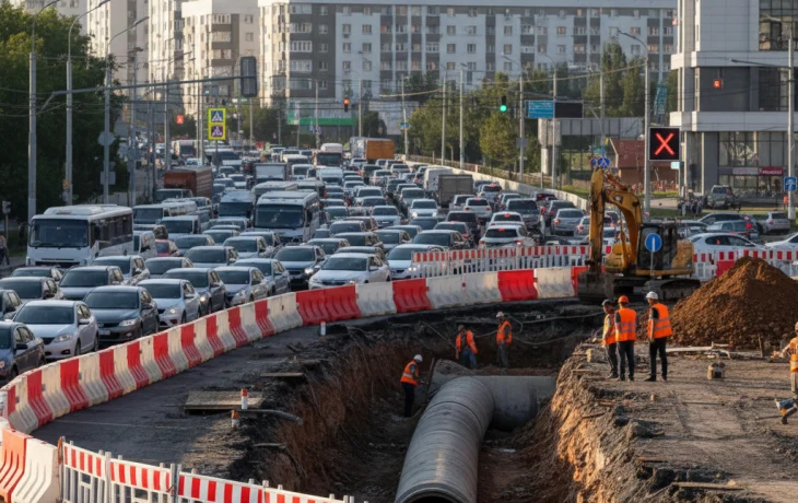 Сроки сорваны: ограничения движения в Краснодаре продлили из-за долгостроя на коллекторе