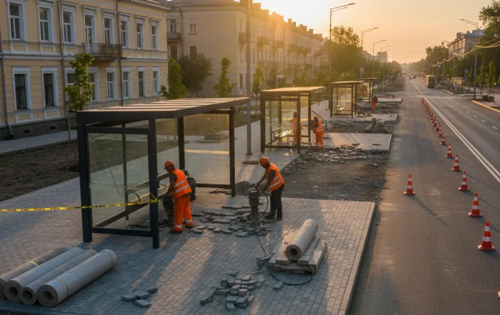 Три остановки и тротуары на улице Коммунаров в Краснодаре ждут обновления