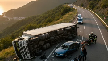 Серьезное ДТП в Сочи: Большегруз столкнулся с авто, пострадали дети 2 и 5 лет