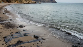 На побережье Анапы зафиксированы точечные выбросы мазута