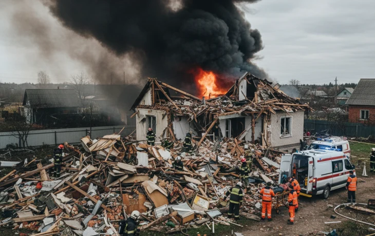 Взрыв газа в Северской: Мужчина госпитализирован с тяжелыми травмами