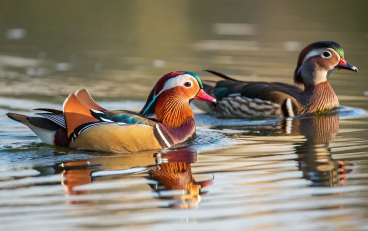 Дикие утки остались зимовать в японском саду Краснодара