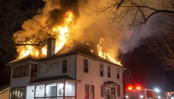 Пожар в двухэтажном доме на Коммунаров быстро потушили