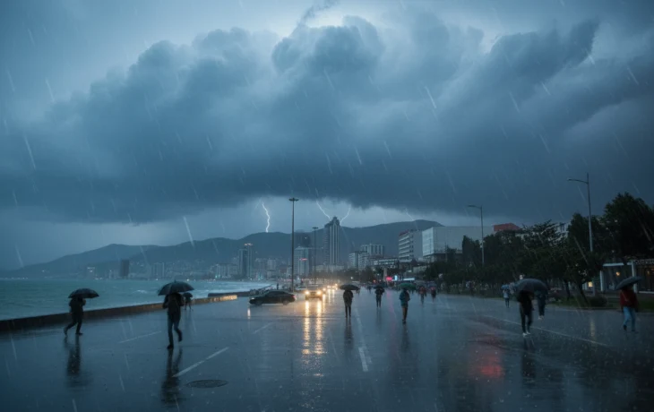 В Сочи объявлено штормовое предупреждение на 19–20 октября.