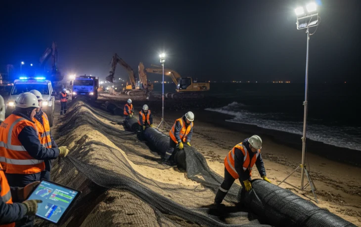 Краснодарский край защищает пляжи от мазута круглосуточно