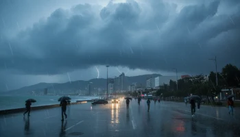 В Сочи объявлено штормовое предупреждение на 19–20 октября.