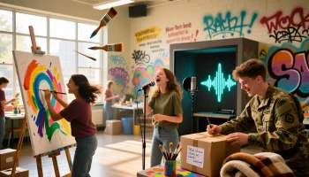 Творческая неделя в Краснодарском Доме молодёжи: живопись, вокал и помощь фронту