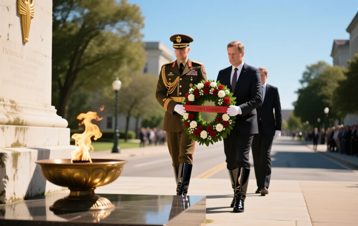 В Краснодаре возложили цветы к Вечному огню в рамках Форума исторического наследия