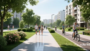 В Краснодаре обустроили новую пешеходную дорожку в Гидростроителе