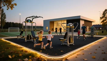 Новая «умная» спортплощадка в посёлке Берёзовом почти готова