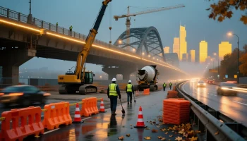Временные ограничения движения на Тургеневском мосту в Краснодаре