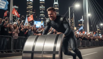 «Самосвал без тормозов»: кубанский бобслеист Алексей Зайцев стал рекордсменом шоу «Титаны» и поразил олимпийских чемпионов