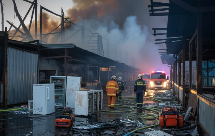 Пожар на рынке Краснодара: короткое замыкание, сгоревшие павильоны и планы на восстановление Пожар на рынке Краснодара: короткое замыкание, сгоревшие павильоны и планы на восстановление