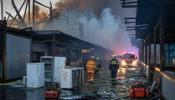 Пожар на рынке Краснодара: короткое замыкание, сгоревшие павильоны и планы на восстановление