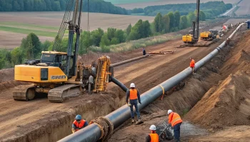 Строительство нового магистрального трубопровода в Темрюкском районе ускорилось и выходит на ключевой этап