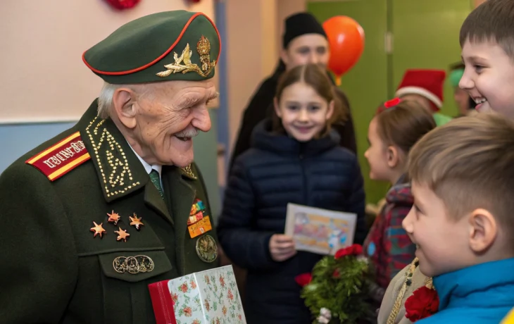 Школьники Новотитаровского поселения поздравили ветеранов с Новым годом Школьники Новотитаровского поселения поздравили ветеранов с Новым годом