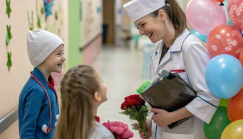 В Успенской районной больнице детей поздравили с наступающим Новым годом