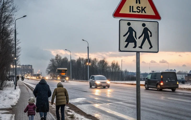 В Ильском водителей и пешеходов предупредили об опасности на дорогах из-за непогоды