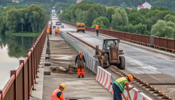 Ремонт моста в Староминской идёт с опережением графика, завершение планируют раньше срока