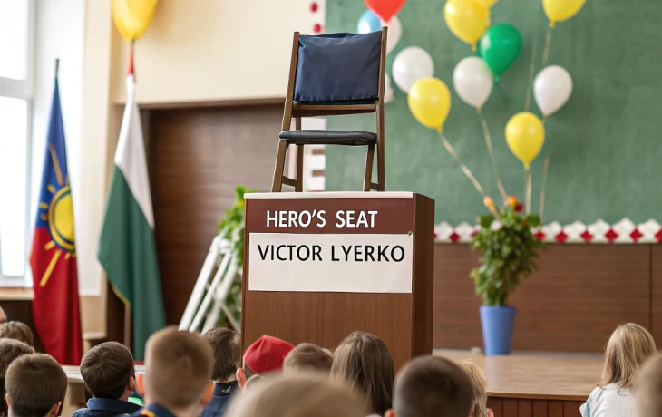 В Медведовской школе открыли «Парту Героя» в честь Виктора Лысенко