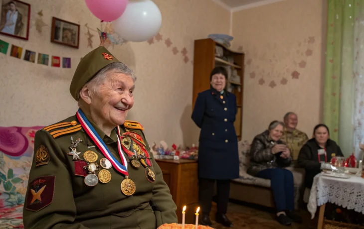 Ветеран из Туапсинского округа Элмас Сафарова отметила 95-летие в кругу семьи