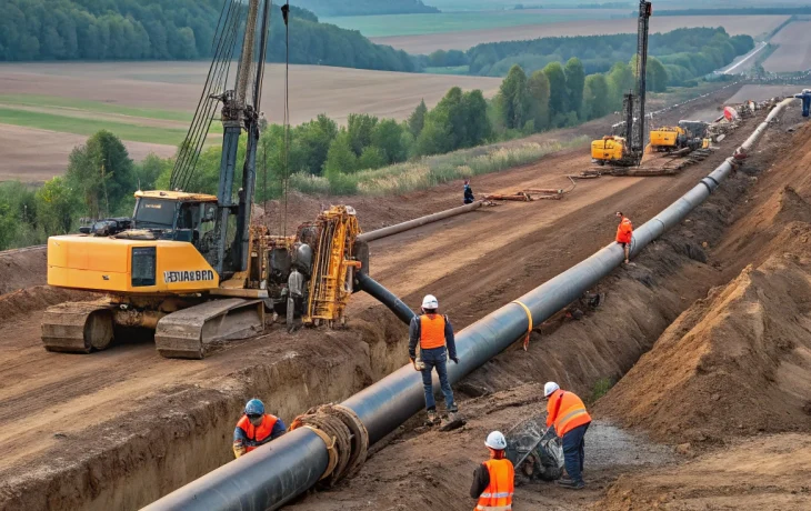 Строительство нового магистрального трубопровода в Темрюкском районе ускорилось и выходит на ключевой этап