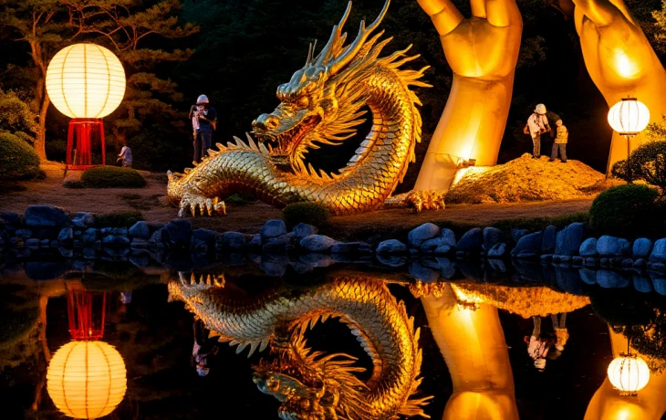 Золотой дракон вернулся в Японский сад парка «Краснодар»