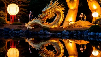 Золотой дракон вернулся в Японский сад парка «Краснодар»