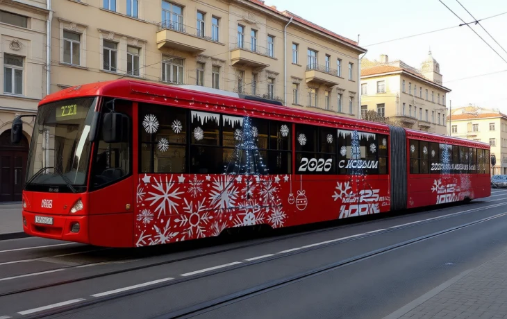 Праздничный транспорт в Краснодаре засияет к Новому году