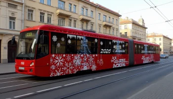 Праздничный транспорт в Краснодаре засияет к Новому году