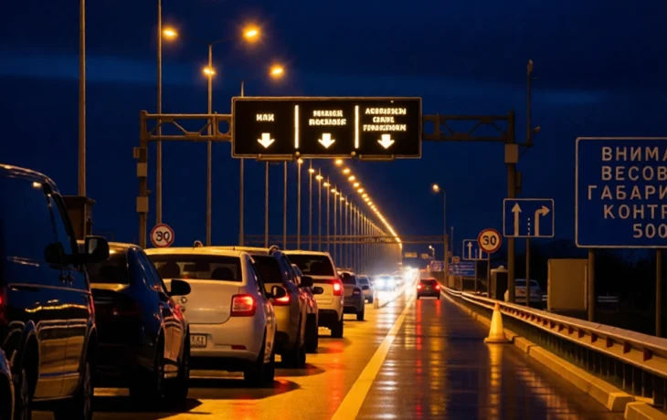 Новогодний трафик на Крымском мосту: ситуация накануне праздников Новогодний трафик на Крымском мосту: ситуация накануне праздников