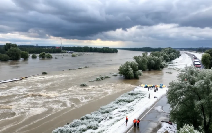 Новогоднее ненастье: реки Кубани выходят из берегов из-за ливней и мокрого снега