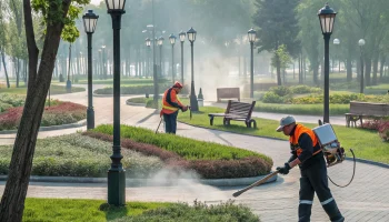 В парке Темрюка провели обработку от комаров и продолжают работы по благоустройству В парке Темрюка провели обработку от комаров и продолжают работы по благоустройству