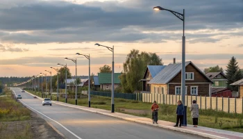 В Новопокровской построили новую линию уличного освещения В Новопокровской построили новую линию уличного освещения