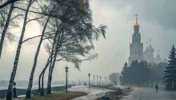 В Кущёвской ожидается пасмурная и ветреная погода с дождём и мокрым снегом