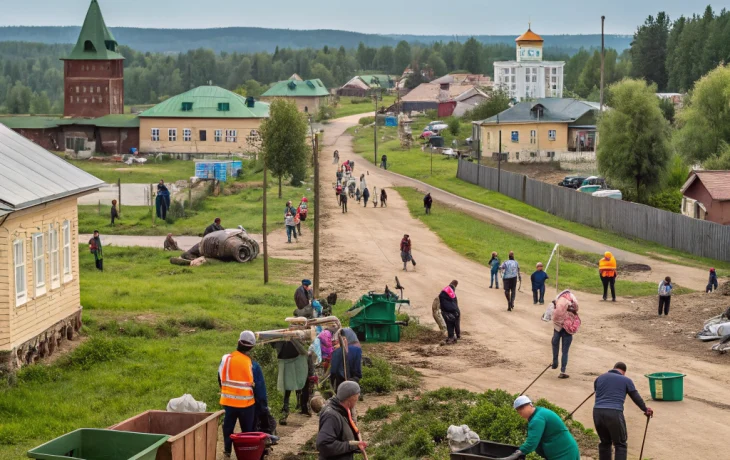 В Ленинградском округе продолжается масштабная уборка и благоустройство территорий