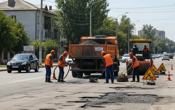 Ямочный ремонт дорог в Славянске-на-Кубани охватил несколько районов города