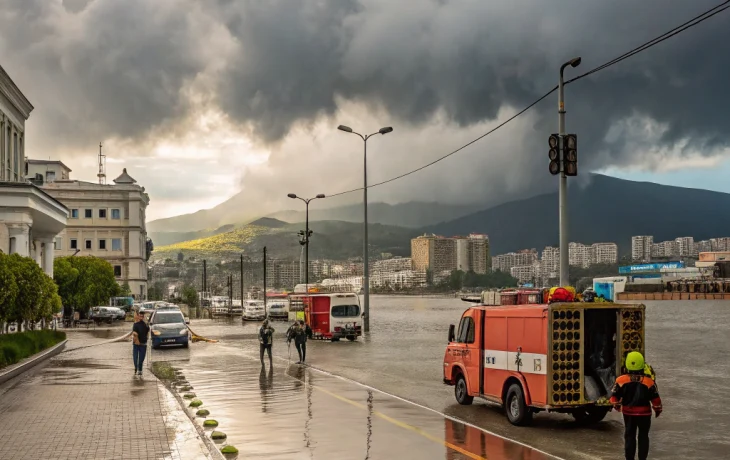В Новороссийске ввели режим готовности из-за ливней и сильного ветра
