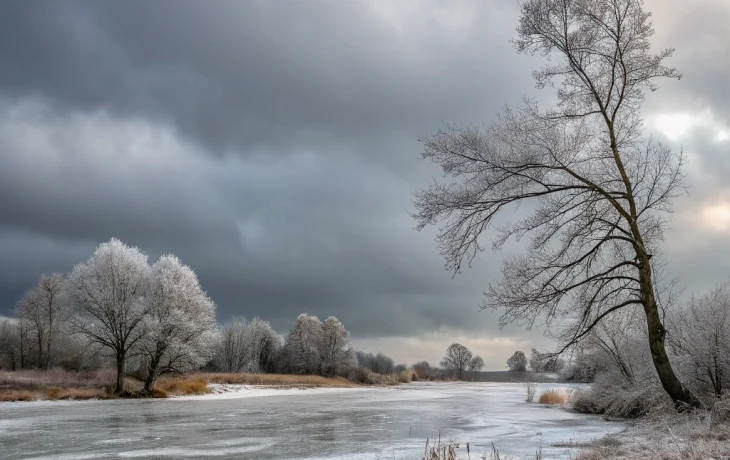 Мороз и пасмурная погода в Каневском районе Мороз и пасмурная погода в Каневском районе