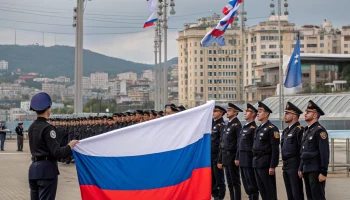 Новороссийские полицейские отметили День Государственного флага России
