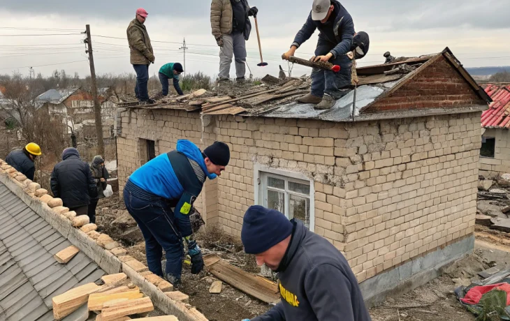 В Ильском продолжают помогать жителям после атаки БПЛА и восстанавливают повреждённые дома