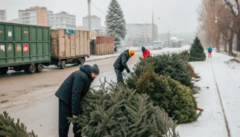В Анапе открыли пункт приёма новогодних ёлок на переработку